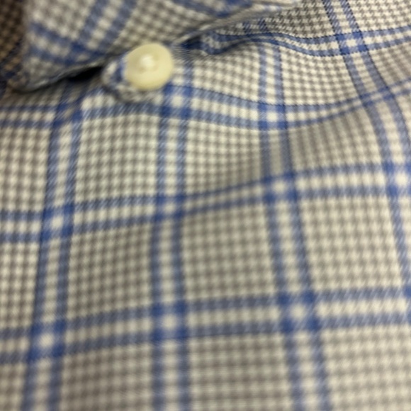 Orvis Blue Long Sleeve Men's Vented Small Check Chest Pocket - Picture 8 of 9